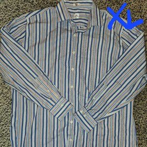 Peter Millar striped button up MEN'S size X-LARGE XL in LIKE NEW CONDITION